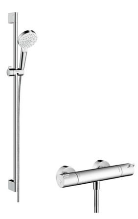 Hansgrohe Crometta système de douche apparent Vario avec Ecostat 1001 CL