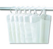Delabie Duschvorhang weiss PVC mit 8 Kunststoffhaken 1200mmx2000mm