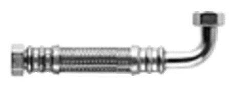 Aanvoerflexibel vlechtwerk inox moer Fxbocht/moer F D13 3/4" FF L1000mm