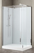 Van Marcke Collection Vidrio Walk-Inn 120x80cm 1 partie pivo 37cm receveur blanc
