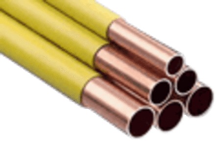 Wicu tube en cuivre pour gaz avec coating en jaune - dur - 5 m - 13 x 15