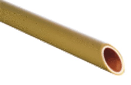 Wicu tube en cuivre pour gaz avec coating en jaune - doux - rouleaux 25 m - 13 x 15