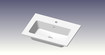 intro Cor tablette avec 1 lavabo intégré 605x460x14mm blanc brillant