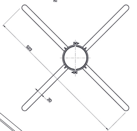 Riello Tau Unit - collier centrage pour flexible - set de 6 pièces - PP
