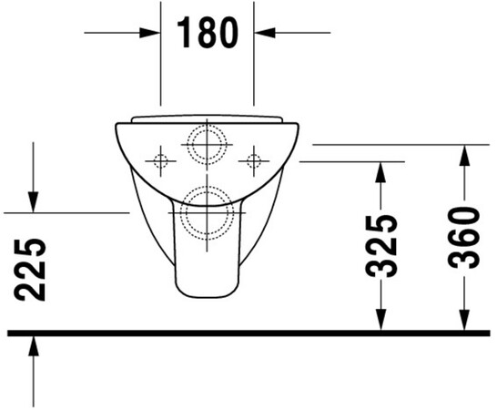 Duravit D-Code Compact cuvette suspendue à fond creux 350x480 mm