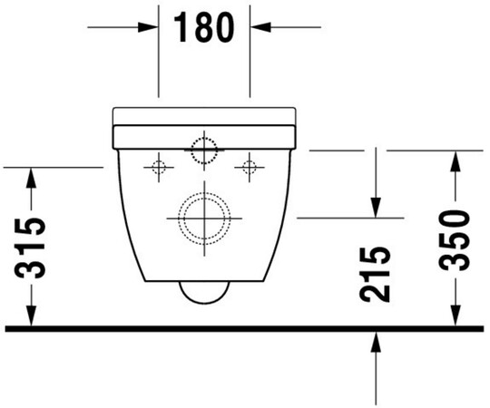 Duravit Starck 3 cuvette suspendue 360 x 540 mm rimless