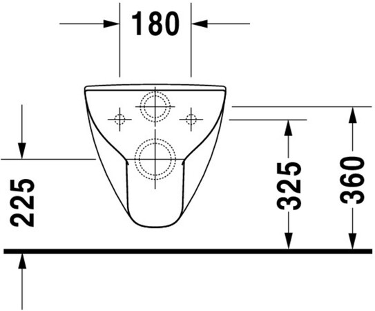 Duravit D-Code Vital cuvette suspendue rallongée 360 x 700 mm