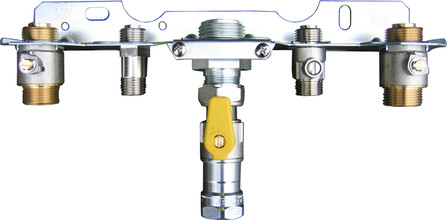 Bosch montageplaat gaswandketel aardgaskraan 3/4 afsluitkranen CV en sanitair