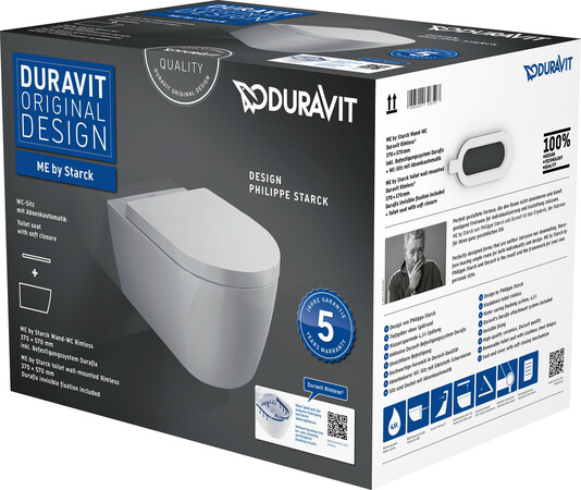 Duravit ME by Starck PACK cuvette suspendue rimless