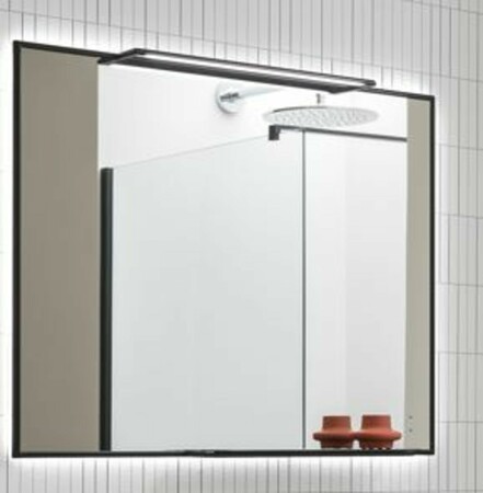 Arblu Tuby spiegel B950xH480mm met LED-verlichting alu black