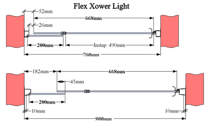 Aquaconcept FlexXower Light porte pivotante 760-900x2000mm 6mm verre de sécurité