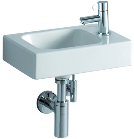 Geberit iCon XS lave-mains 380 X 280 mm avec trou pour robinet à droite