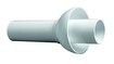 Nicoll tube et rosace pour lavabo-bidet-évier PP blanc L 180mm D40mm