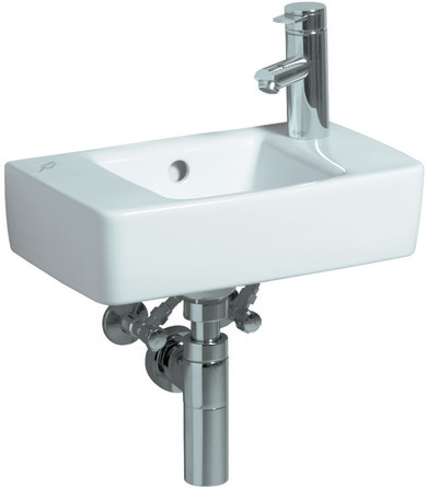 Geberit Renova Nr. 1 Plan lave-mains 400 x 250 mm trou pour robinet à droite