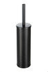 Geesa Nemox Black wc-borstelgarnituur wand met zwarte borstel zwart spraypaint