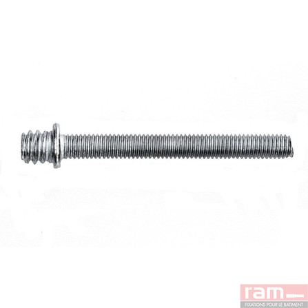 Ram draadnippel verzinkt staal voor Ramfix 6x36 100stuks