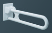 Normbau Nylon Care 400 opklapbare muursteun L850mm nylon antislip oppervlak wit