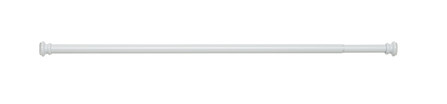 Gedy porte-rideau douche droit 800-1350mm D25mm alu blanc ventouses couper