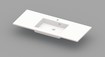 Van Marcke Coste tablette avec 1lavabo central 1200x500x200mm blanc