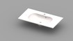 Van Marcke Ovum tablet met 1wastafel 900x500x200mm wit kunstmarmer