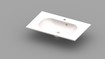 Van Marcke Ovum tablette avec 1lavabo 800x500x200mm blanc marbre artificiel