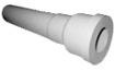 Nicoll manchon WC droit et rallonge sortie D 90 mm sortie D 85-107 mm PVC blanc