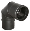 Dinak Pellets Black 433 90° Bogen MF D80 schwarz lackierter Edelstahl 316L-0,4mm