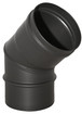 Dinak Pellets Black 040 45° coude MF D80 inox laqué noir 316L 0,4mm
