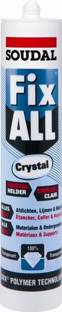 Soudal Fix All Crystal colle mastic transparente cartouche 290 ml