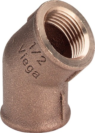 Viega coude 45° bronze 4/4"FF