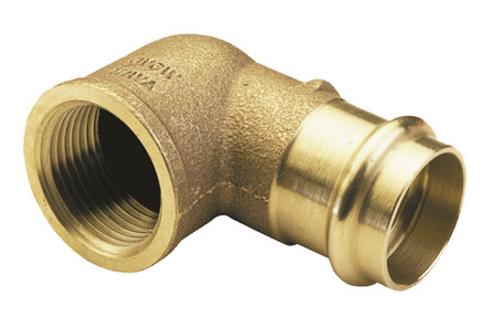 Conex Bänninger Profil-B coude sertir 90° bronze 15x1/2"F