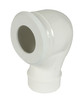 Nicoll Raccord coude WC avec sortie verticale D 100 mm PVC blanc