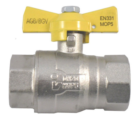 Van Marcke robinet d'arrêt gaz ARGB modèle demi-raccord type FF 3/4" laiton