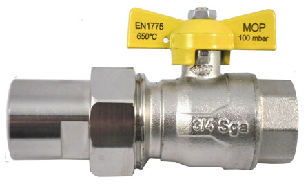 Van Marcke robinet d'arrêt gaz ARGB modèle demi-raccord type FR 1/2" laiton