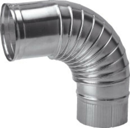 Muelink & Grol plissierter Abflussbogen mit Naht 90° D150 aluminium