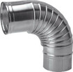 Muelink & Grol plissierter Abflussbogen mit Naht 90° D130 aluminium