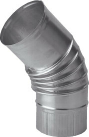 Muelink & Grol plissierter Abflussbogen mit Naht 45° D130 aluminium