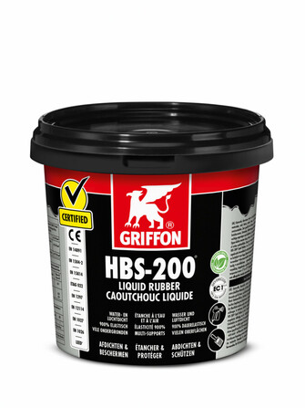 Griffon HBS-200 caoutchouc liquide revêtement étanche à l'eau et à l'air 1 L