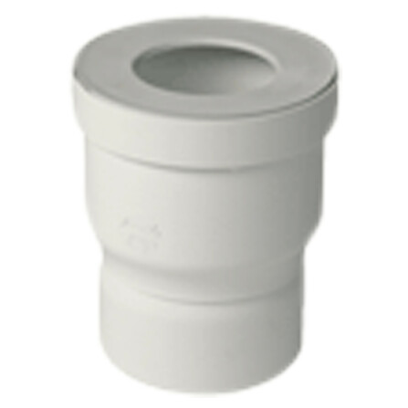 Nicoll gerade WC-Muffe Ablauf D 100 mm Anschluss Ablauf D 85-107 mm PVC weiß