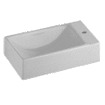 Geberit Diedro lave-mains blanc 400 x 230 mm avec trou robinet à droite