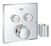 Grohe Grohtherm SmartControl Thermostat Unterp 2 Ventilen Brausehalter Quadrat
